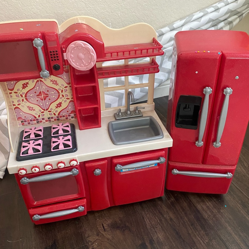 Our generation girls red kitchen